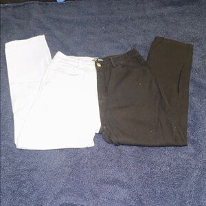 Two-Tone Black and White Jeans